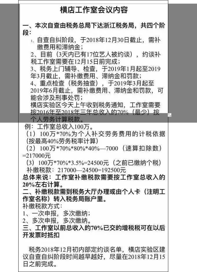 補(bǔ)稅通知來了17位藝人被約談 偷逃稅嚴(yán)重地區(qū)稅務(wù)部門或被問責(zé)