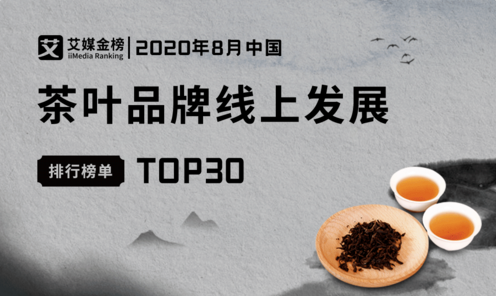 2020年8月中國(guó)茶葉品牌線上發(fā)展排行榜單TOP30