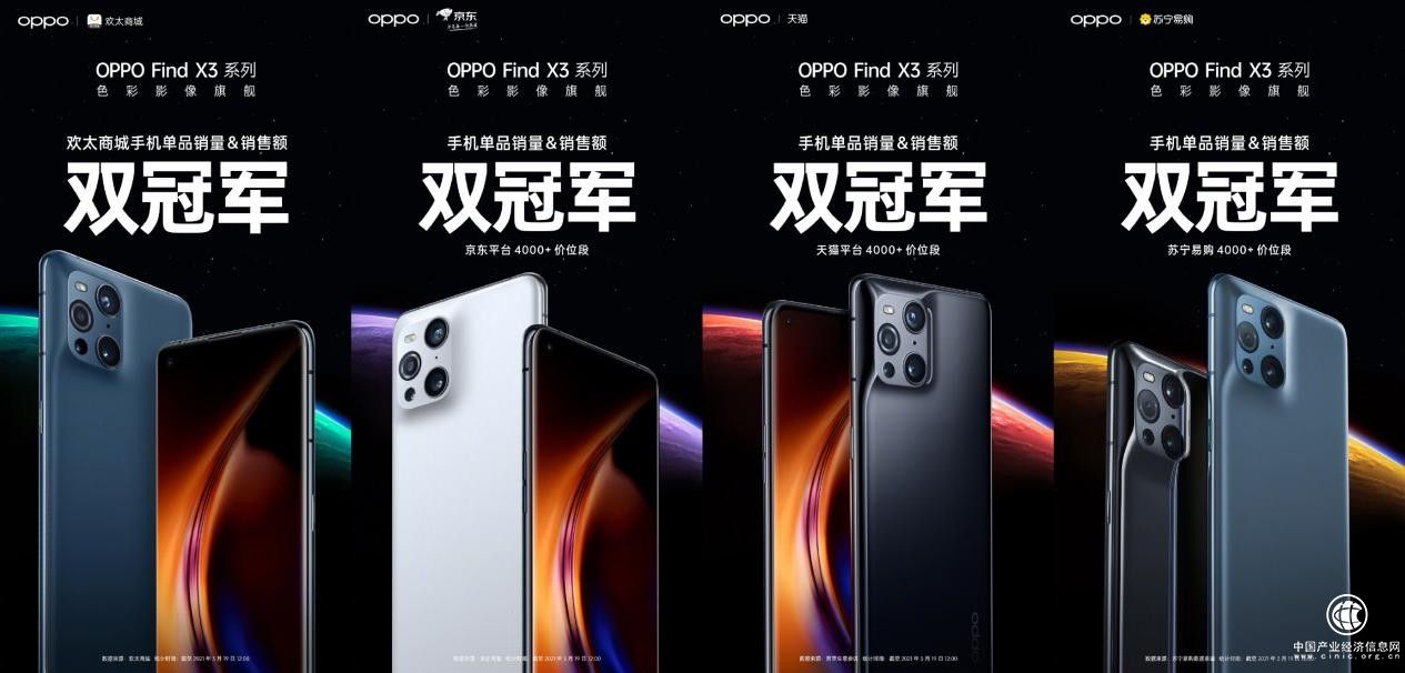 OPPO Find X3系列首銷兩小時戰(zhàn)績斐然，拿下多個平臺銷冠