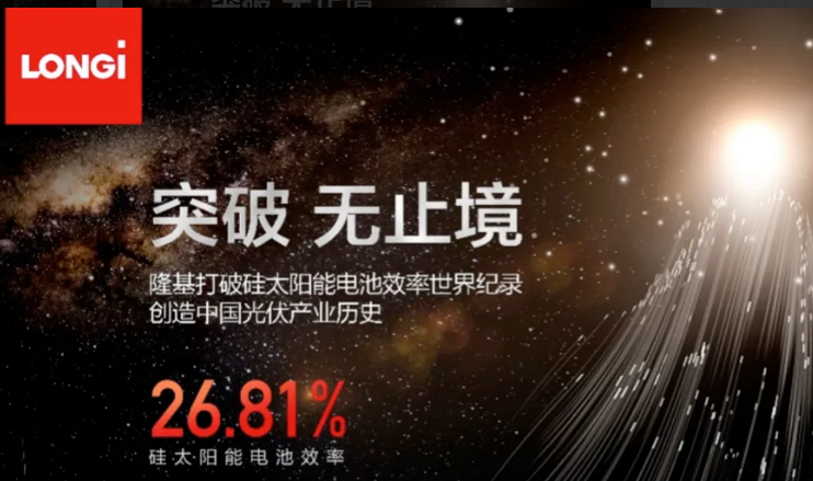 26.81%！中國創(chuàng)造硅太陽能電池效率新世界紀錄