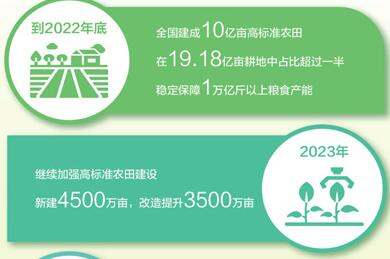 2023年繼續(xù)加強高標準農(nóng)田建設(shè) 目標定了