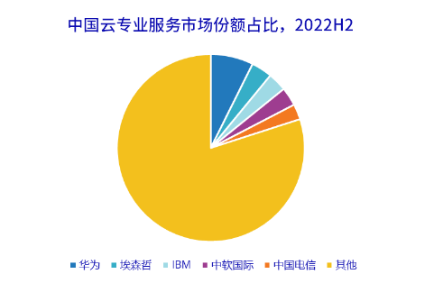 2022下半年中國云專業(yè)服務(wù)市場規(guī)模同比增長17.6% 華為排名第一