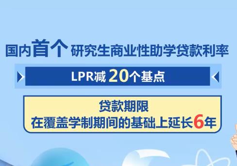 具有利率較低、期限較長等優(yōu)勢 首個研究生商業(yè)性助學貸款產(chǎn)品落地