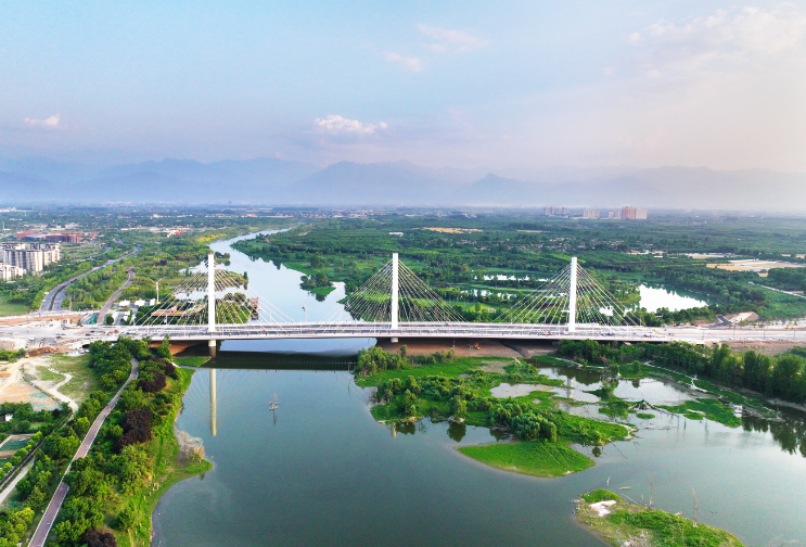 我國(guó)最寬全漂浮體系多塔斜拉橋 西安灃邑大橋建成通車